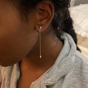 Micro-Pavé Diamond Rivière Earrings mejuri missoma long 14k white gold